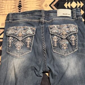 Grace in LA Women's Denim with Embellished Pockets